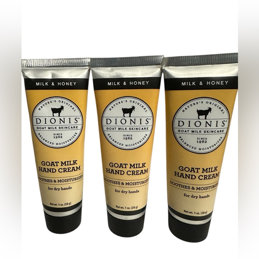 DIONIS GOAT MILK SKINCARE Milk & Honey HAND CREAM 1 OZ x3 NEW SEALED